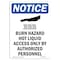 Signmission Sign, 14" H, 10" W, Rigid Plastic, Burn Hazard Hot Liquid Sign, Portrait, 1014-V-10405 OS-NS-P-1014-V-10405 - alternate 1